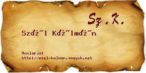 Szél Kálmán névjegykártya