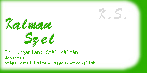 kalman szel business card